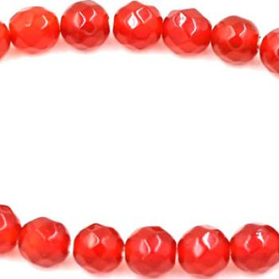 Vòng tay chuỗi hạt thạch anh đỏ cắt giác 6 ly 24 hạt