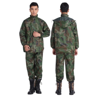 Áo quần đi mưa   size 3XL   ( từ 65 kg  - 80kg  ) ,  Áo mưa người lớn  cho nam  và  nữ  ,  có túi đựng sang trọng  , vải dù họa tiết lính rằn ri cao cấp , sản phẩm đi mưa nhỏ gọn mang theo mọi nơi 