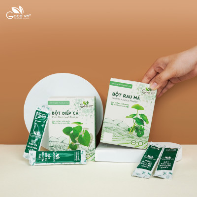 Combo Thanh nhiệt, Giảm mụn (1 hộp Bột diếp cá 72g, 1 hộp Bột rau má 72g, 1 hộp Trà diếp cá túi lọc 40g)