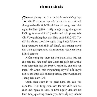 Ba Đình (Truyện ký) bản in 2024