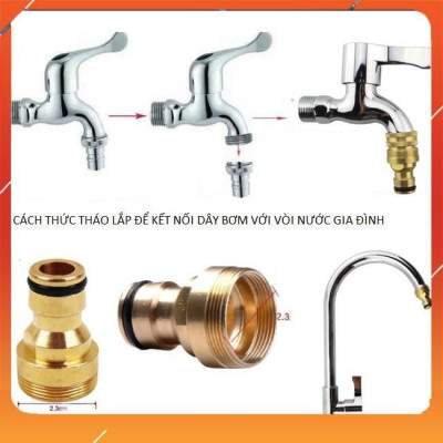 ️Evoucher Bộ dây vòi xịt nước rửa xe, tưới cây , tăng áp 3 lần, loại 3m, 5m 206236Dđầu đồng, đai+  túi đựng bút