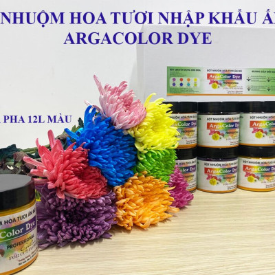 BỘT NHUỘM HOA NHẬP KHẨU ẤN ĐỘ (HỦ 110GR pha 12L nước nhuộm hoa tươi) gồm 8 màu cơ bản