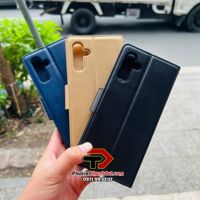 Bao da dạng ví  cho SamSung Galaxy A13 5G hiệu Hanman có ngăn đựng thẻ và tiền tiện dụng - Hàng chính hãng