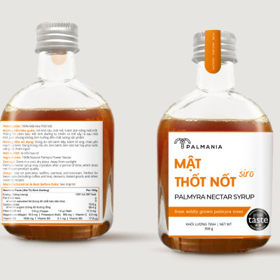 PALMANIA Siro mật thốt nốt 300G| 2 sao Great Taste Awards 2020 | Nguyên Chất, Tự Nhiên & Vì Sức Khỏe | Đặc sản An Giang