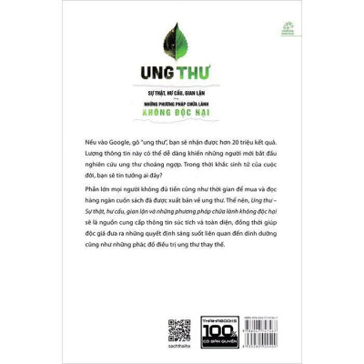 Sách - Ung Thư - Sự Thật, Hư Cấu, Gian Lận Và Những Phương Pháp Chữa Lành Không Độc Hại - Thái Hà Books