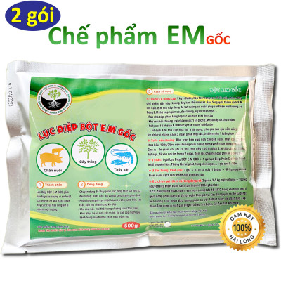 Combo 2 gói Chế phẩm sinh học EM gốc 500g - Chứa hàng tỷ vi sinh vật có lợi - Ủ rác bã hữu cơ làm phân bón - Xử lý mùi hôi