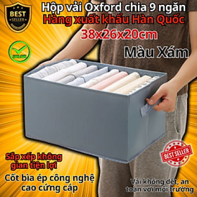 Hộp vải đựng quần áo chia 9 ngăn - 16 ngăn đa năng D Danido - Khay đựng đồ 9 ngăn tiện ích, chất liệu cao cấp vải không dệt có nắp, an toàn môi trường
