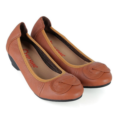 HJ7938-39-40 - Giày nữ Huy Hoàng da bò 3 phân màu da, đen, nâu đất