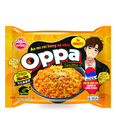 Combo 3 Gói Oppa Mì Trộn Phô Mai Otoki 113g