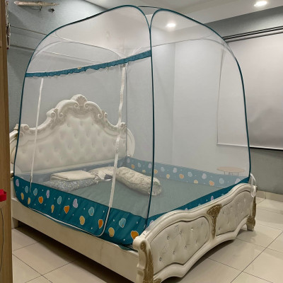 Màn Chụp , Mùng Chụp Cao Cấp Mộc Miên Đỉnh Vuông - Kích Thước 1,8mx2m- 1 cửa ( video , hình thật )