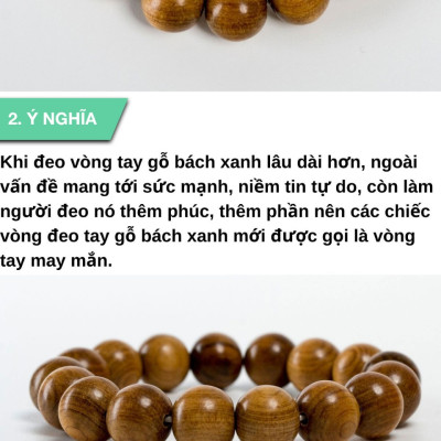 VÒNG TAY NAM NỮ GỖ BÁCH XANH – VẬN TÀI – MAY MẮN ( Mian .vn)