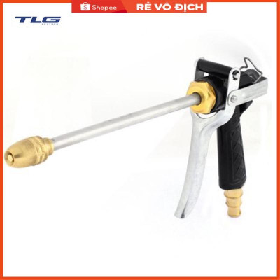 Bộ dây vòi xịt nước rửa xe, tưới cây . tăng áp 3 lần, loại 3m, 5m 206318 đầu đồng,cút,nối vàng+ tặng mở chai