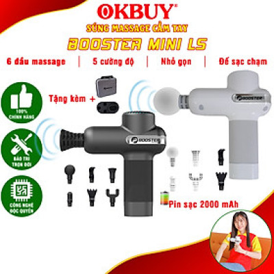 Súng massage cầm tay cao cấp Booster MINI LS - 6 đầu, lực đấm mạnh