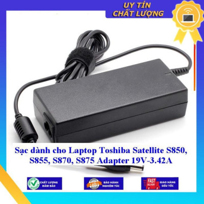 Sạc dùng cho Laptop Toshiba Satellite S850 S855 S870 S875 Adapter 19V-3.42A - Hàng Nhập Khẩu New Seal