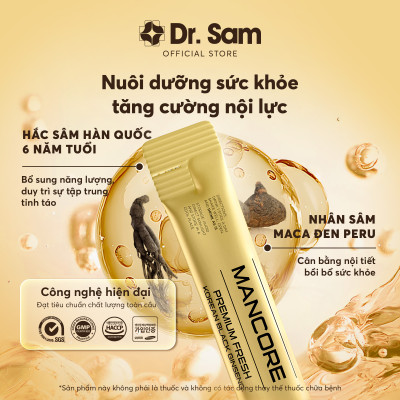 Hộp quà tặng 2 hộp nhỏ - Nước uống hắc sâm Dr. Sam MANCORE & youthology giúp bổ sung năng lượng toàn diện - 2 Hộp x 10ml