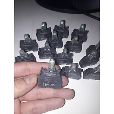 ZBV-B3 Khối đèn cho XB4 hoặc XB5,  Ø22, màu xanh lá cây, LED tích hợp, 24 V AC / DC 