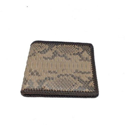 Bóp nam Huy Hoàng da trăn đan viền màu nâu hồng HP2315