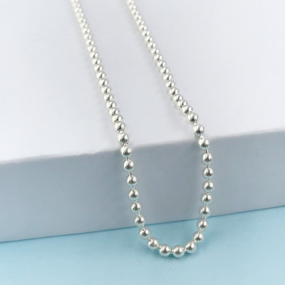 Dây Chuyền  Vòng Cổ Bạc Ta Nguyên Chất S99  Bi Trơn Bền Đẹp Không Xi Mạ Bạc Hiểu Minh DTE060