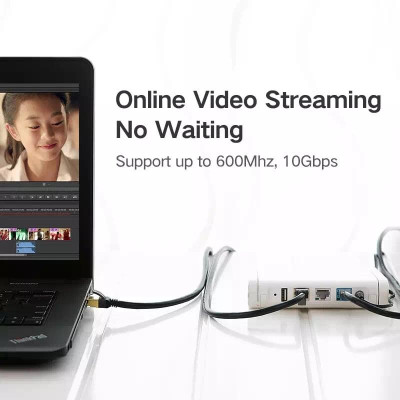 Ugreen UG11271NW107TK 5M màu Đen Cáp mạng LAN CAT7 STP chống nhiễu - HÀNG CHÍNH HÃNG