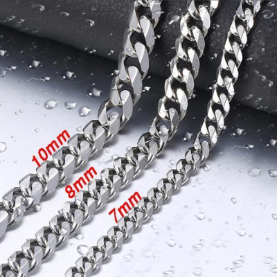 Dây chuyền nam titan thời trang rẻ đẹp thép không gỉ kiểu lặc xéo cao cấp trangsucpt 8mm PTDCNA158