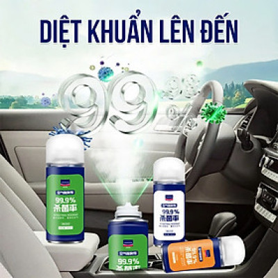Chai Xịt Khử Mùi Ô Tô Cao Cấp KC 99,98%: Khử Khuẩn Nội Thất, Điều Hòa, Phòng Ngủ Tự Động