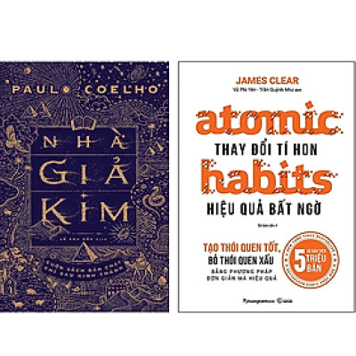 Combo 2Q: Nhà Giả Kim (Bìa Vàng) + Automic Habits - Thay Đổi Tí Hon - Hiệu Quả Bất Ngờ (Top Sách Tiểu Thuyết/ Phát Triển Bản Thân Bán Chạy Nhất Mọi Thời Đại) 