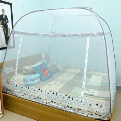 Màn Chụp , Mùng Chụp Đỉnh Rộng Cao Cấp Mộc Miên - Mẫu Xám Khủng Long 2 Cửa ( Hà Nội )