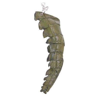 Móc khóa da cá sấu Huy Hoàng gai đuôi màu rêu-HP8237