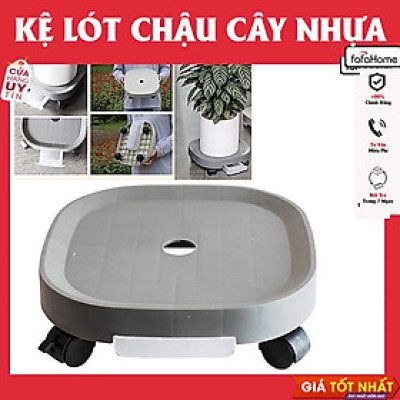  Đế Kê Chậu Cây- Kệ Lót Chậu Cây Có Bánh Xe Dễ Dàng Di Chuyển Và Khay Hứng Nước 1.5L Tiện Lợi - Chịu Lực 80kg