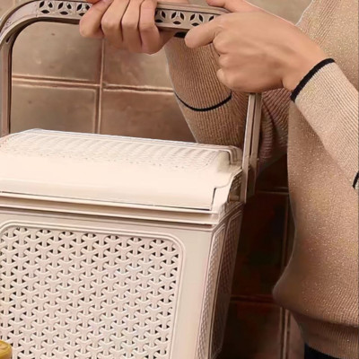 GIỎ ĐỰNG ĐỒ 2 QUAI XÁCH LÀN ĐỰNG ĐỒ CÓ NẮP ĐẬY THÔNG MINH ĐA NĂNG DÀNH CHO MẸ ĐI SINH MÀU SĂC PHONG CÁCH BẮC ÂU