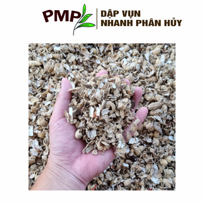 Combo 1 túi giá thể bã mía 500g & 1 túi vỏ lạc 1Kg dập nhỏ PMP để trộn đất, phủ bề mặt trồng cây