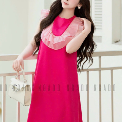 Đầm hồng sen sát nách NGADO , đầm dự tiệc , đầm sang trọng