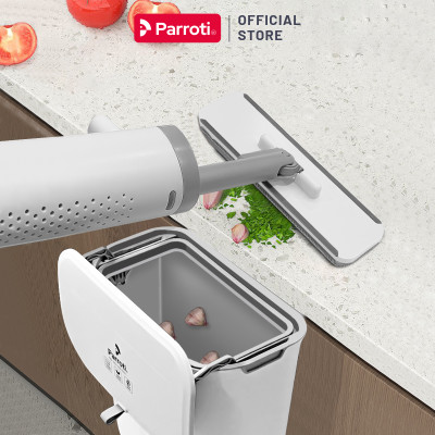 Cây Lau Bàn Bếp Tự Vắt Có Gạt Nước 2 Miếng Lau, Cây Lau Mini, Lau Bàn, Lau Kính, Gạt Nước Parroti Clean Go - CG01