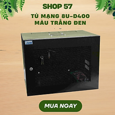 Tủ rack 8U treo tường Famrack 8UD400 – Sâu 400mm – Đựng thiết bị mạng, điện nhẹ