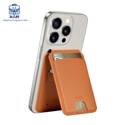 Ví đựng thẻ từ tính hàng chính hãng WiWU Wi-MW005 Mag Wallet FM: Chống quẹt thẻ trộm, tương thích Apple Find My