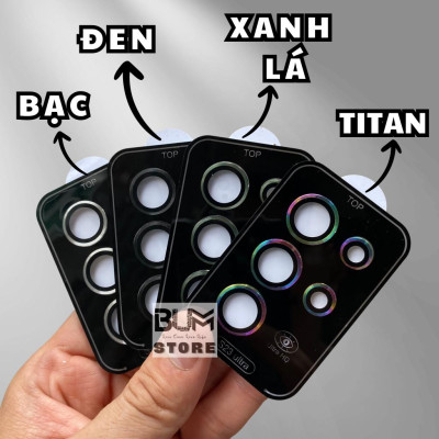 Bộ Len Dán Camera Cho Samsung S25 Ultra / S24 Ultra / S24 Plus / S23 Ultra / S23 Plus / S22 Ultra Có Khung Tự Dán