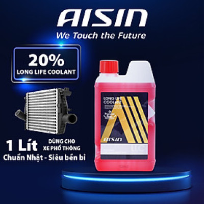 Nước Làm Mát Động Cơ Màu Đỏ AISIN Long Life Coolant 20% 1 Lít LCPM20A1LR - Nhập Khẩu Chính Hãng