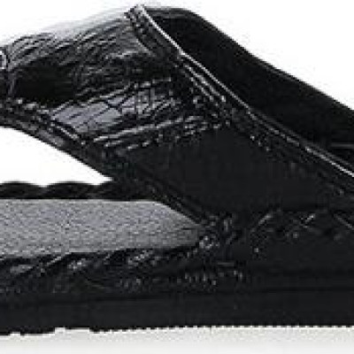 Dép nam Huy Hoàng đầu cá sấu màu đen HT7237