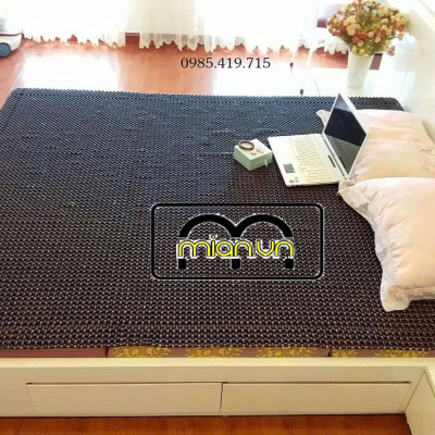 Chiếu Hạt Gỗ Mun Cao Cấp - Kích Thước 1,8mx2m ( video , hình thật ) 