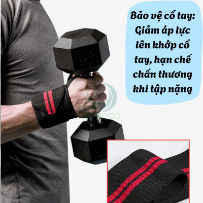 Bộ 2 Dây Quấn Cổ Tay Tập Gym Chống Trượt- Dây Hỗ Trợ Cổ Tay Khi Tập Tạ – Tập Lưng 2 Dây- Set 2 Đai Quấn Cổ Tay Chống Mỏi Khi Tập Thể Hình- Dây Quấn Tay Gym Tăng Lực Kéo – Bảo Vệ Cổ Tay 2 Cái– Co Giãn, Chống Trượt