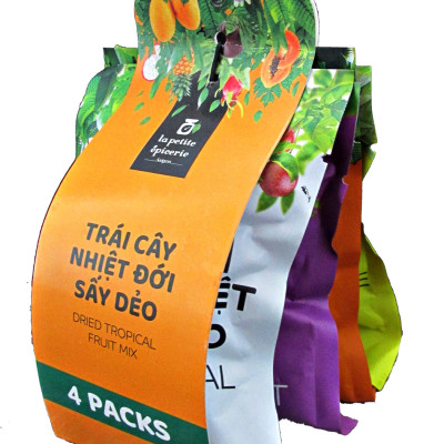 Combo 4 Bịch Trái Cây Sấy 40g- Xoài, Thơm, Chanh dây, Hỗn hợp