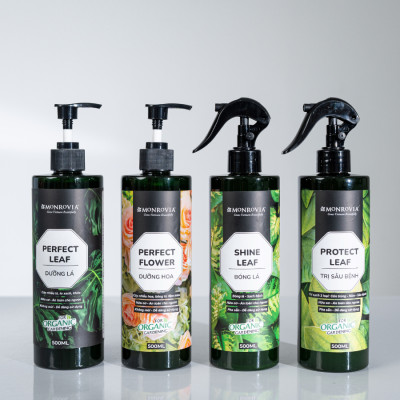 Phân bón hữu cơ BÓNG LÁ MONROVIA pha sẵn giúp lá cây khỏe mạnh, xanh bóng, dành cho cây trồng dung tích 500ml