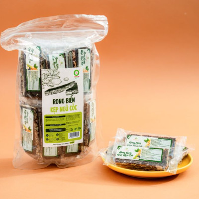 Bánh Rong Biển Kẹp Hạt Dinh Dưỡng Bánh Ăn Kiêng Thành Long Đồ Ăn Vặt Túi 200g/500g