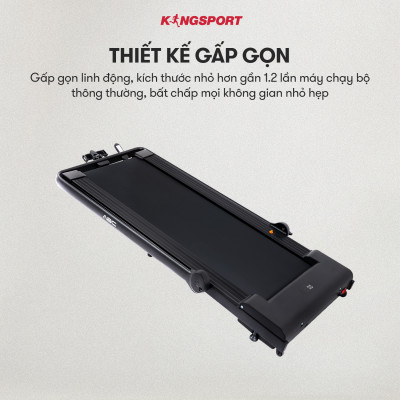 CHỈ GIAO MIỀN BẮC | Máy chạy bộ KINGSPORT ABC thảm chạy kim cương, tốc độ tối đa 8km/h, kèm khóa an toàn, cân nặng phù hợp từ dưới 60kg