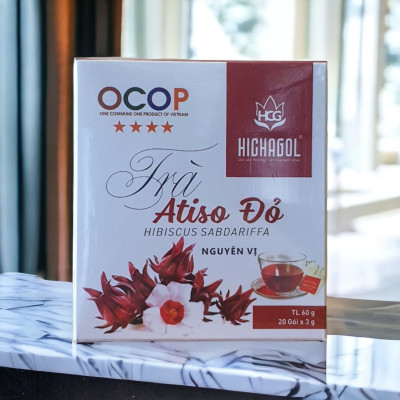 Trà Atiso đỏ nguyên vị Hichagol 100% từ thiên nhiên, hỗ trợ giảm cân, giảm cholesterol,...