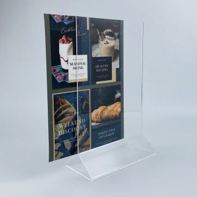 Kệ mica 2 mặt Enter E04 100x210mm chân tam giác