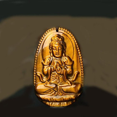 Mặt Phật Bản Mệnh Như Lai Đại Nhật Đá Mắt Hổ Thiên Nhiên