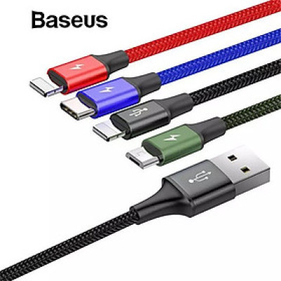 Cáp Sạc Truyền Dữ Liệu Tốc Độ Cao 4 In 1 Baseus- Hàng Chính Hãng