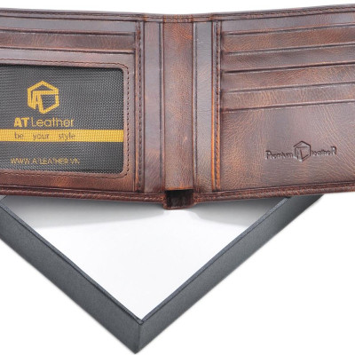 Ví nam da bò AT Leather 063 - Da bò thuộc Highlight