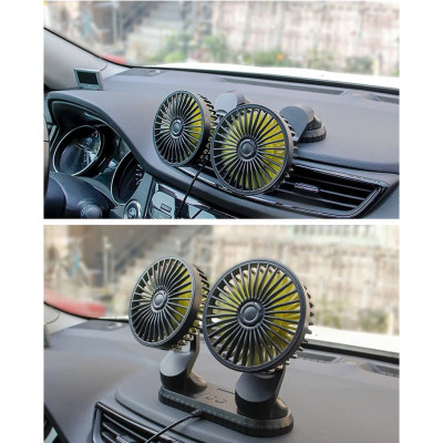 Quạt Đôi Mini Cao Cấp Xoay 360° – Cổng USB – ĐÈN TRANG TRÍ , ĐỒNG HỒ TREO TƯỜNG